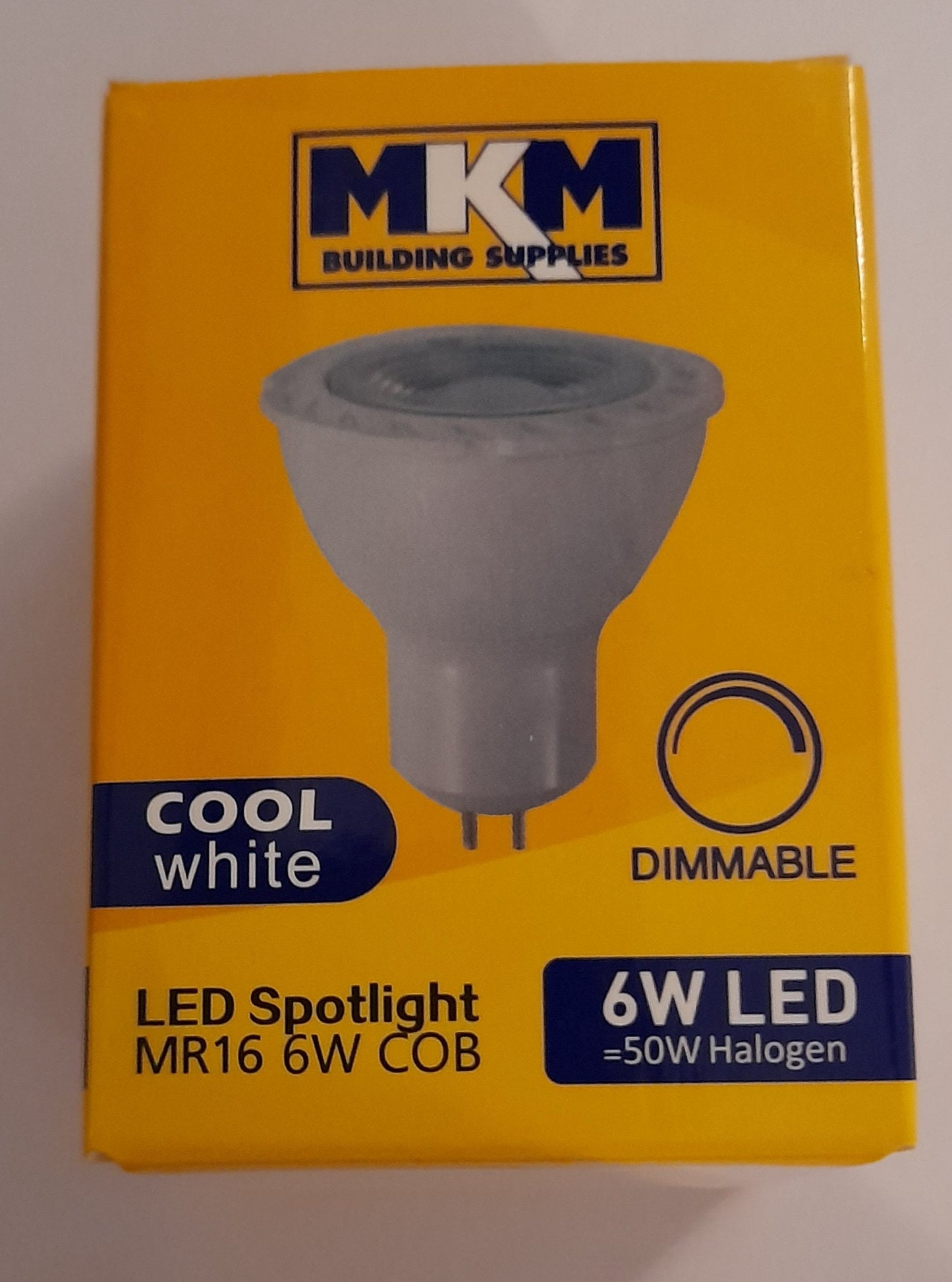 10 X LED Mr16 6Watts Daylight Mains 230 Volt Dimmable by MKM