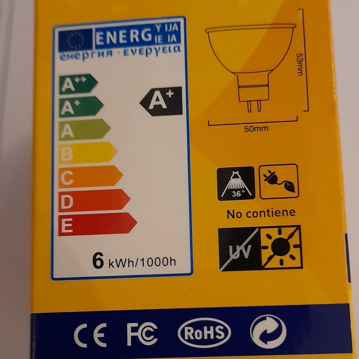 10 X LED Mr16 6Watts Daylight Mains 230 Volt Dimmable by MKM