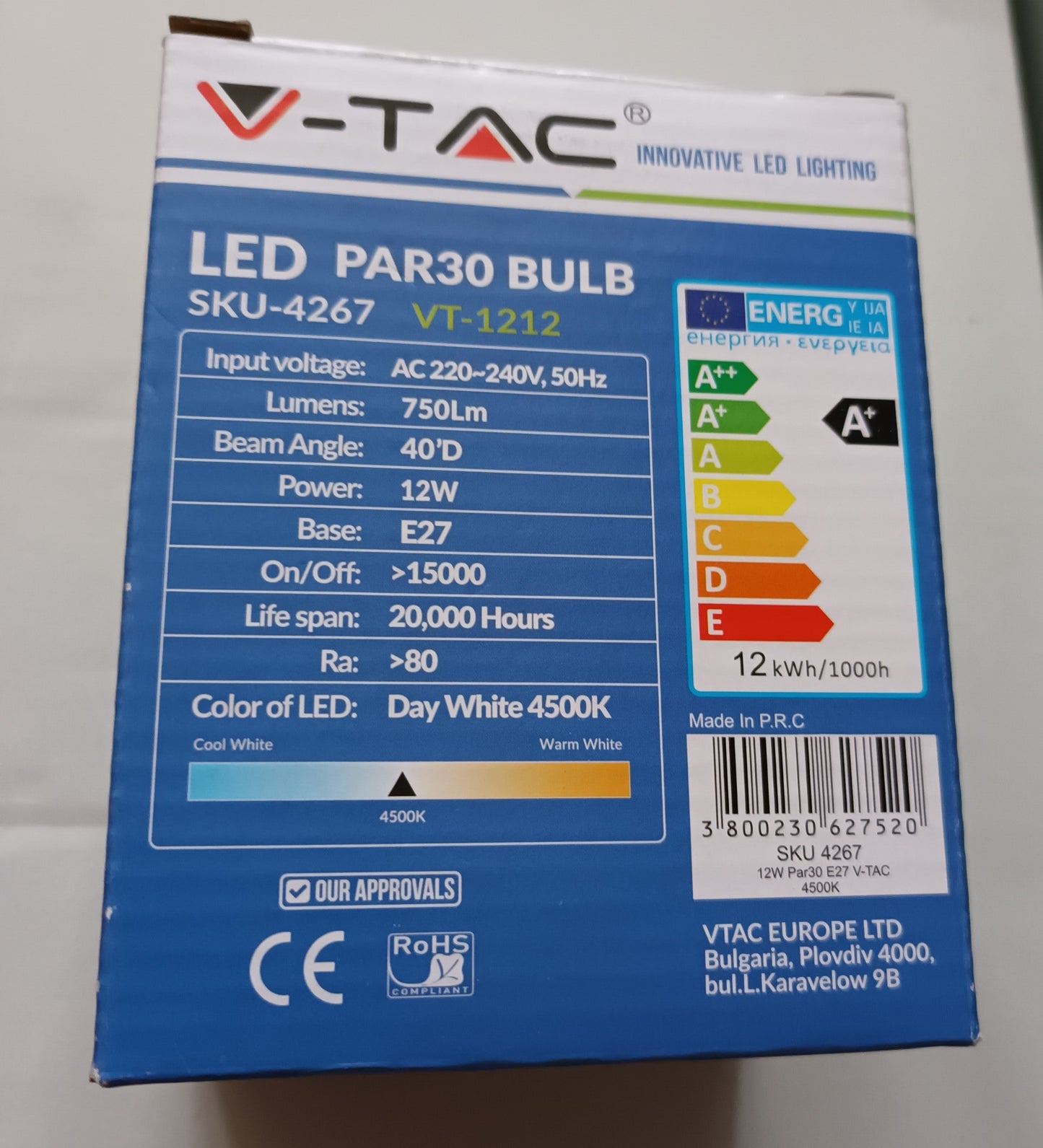 Par30 LED 12Watt ES / E27 4500K / cool white from £11.50