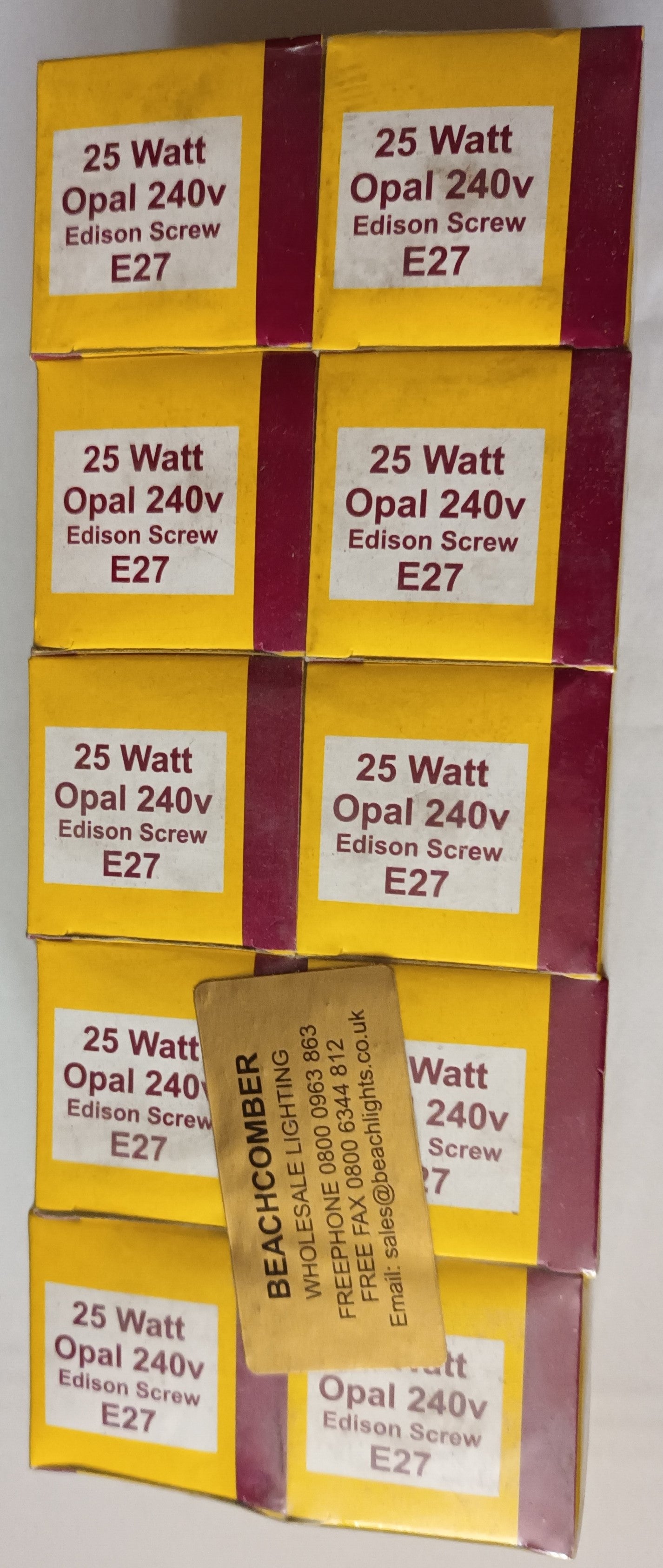 10 x Golfball 45 mm Round 25Watt Opal ES / E27 only £10
