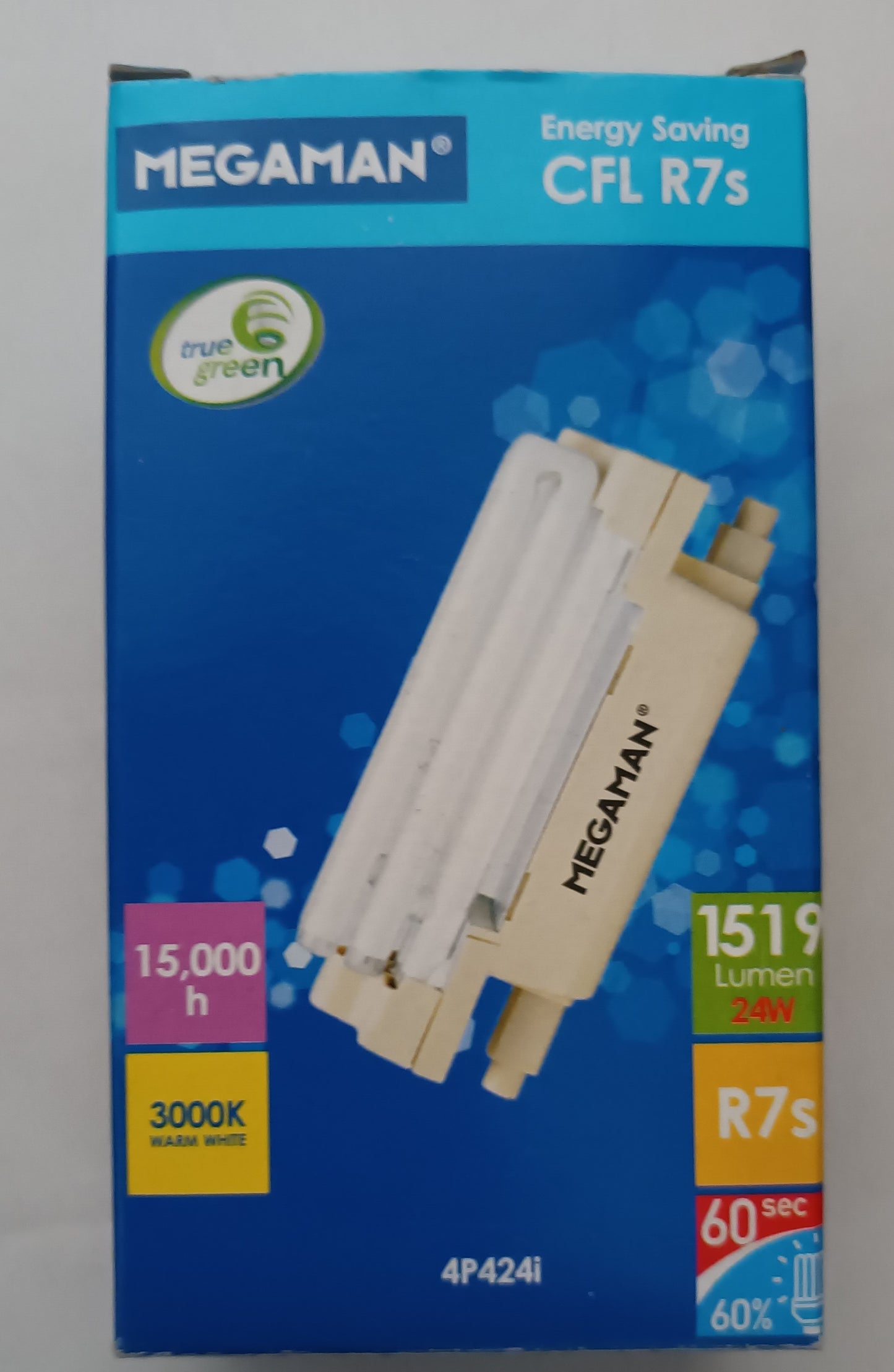 MEGAMAN 4P424i CFL R7S 24W LAMP BULB 15000h 1519 LUMEN WARM WHITE