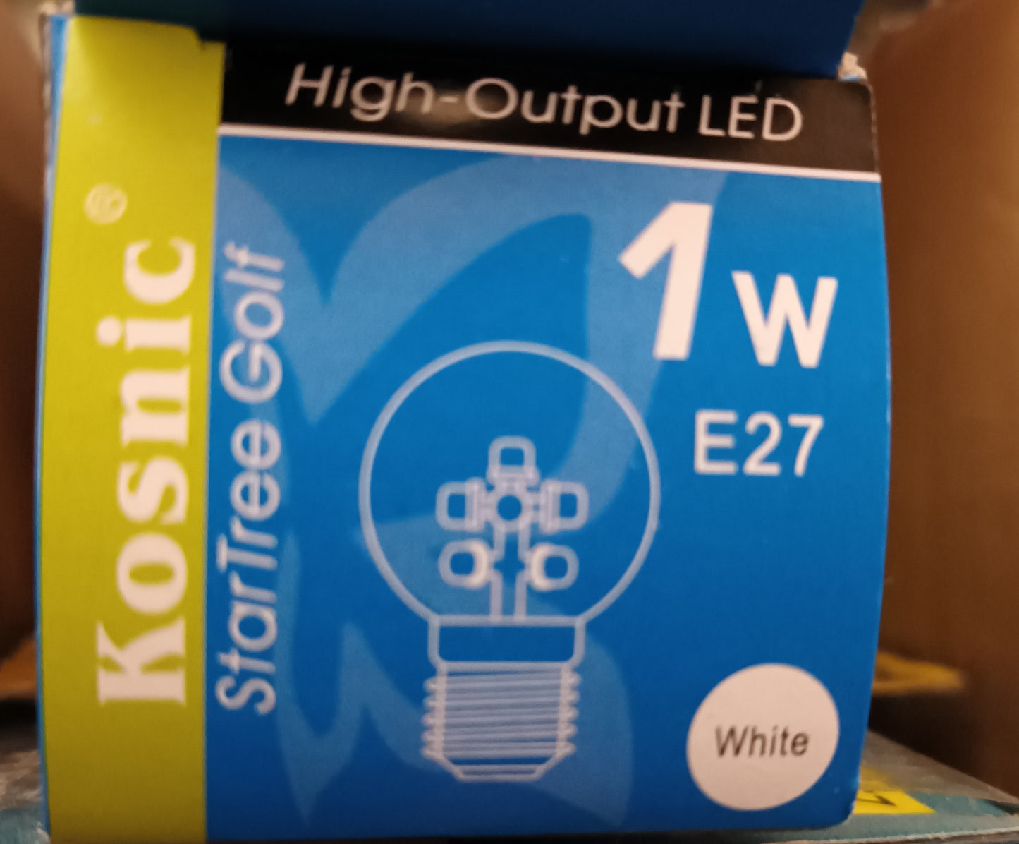 Golfball Led only 1 Watt ES / E27 45mm Round Clear Glass