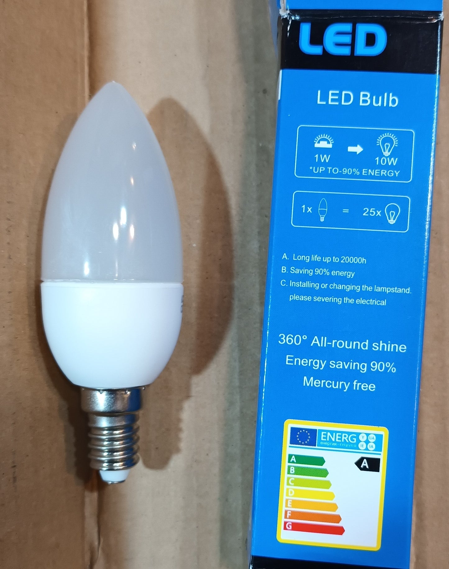 LED Candle SES / E14 3Watt Warm White