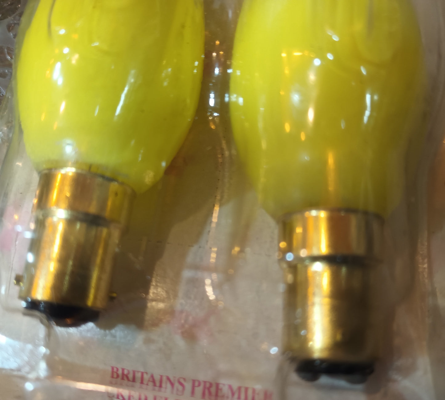 Candle 40W SBC / B15 Small bayonet bulbs Yellow Twin Pack