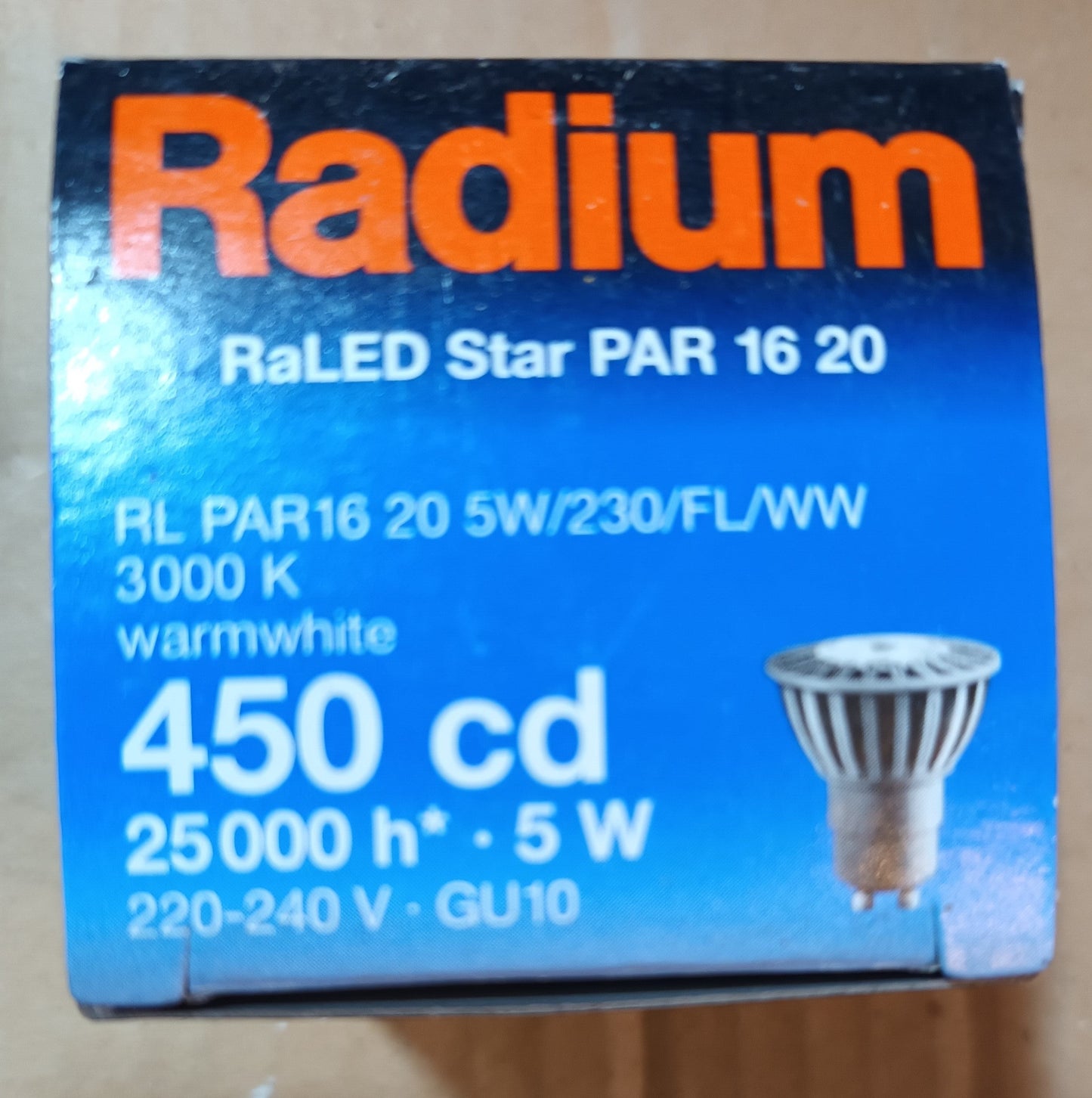 Radium LED Gu10 5Watts long life 25,000h only £4