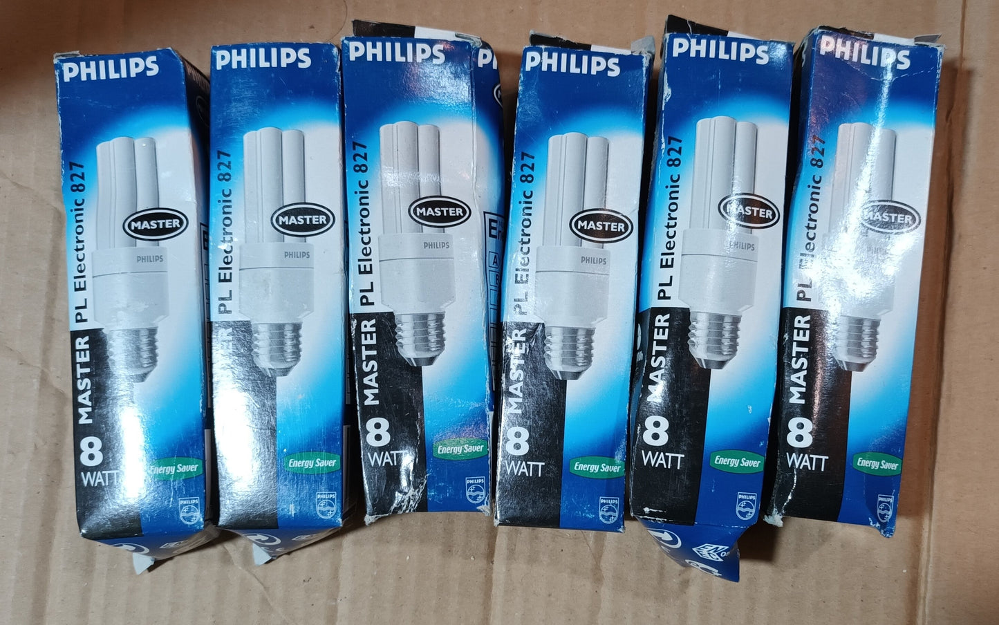 6 x Philips Master 8Watt = 40watt  ES / E27 warm white