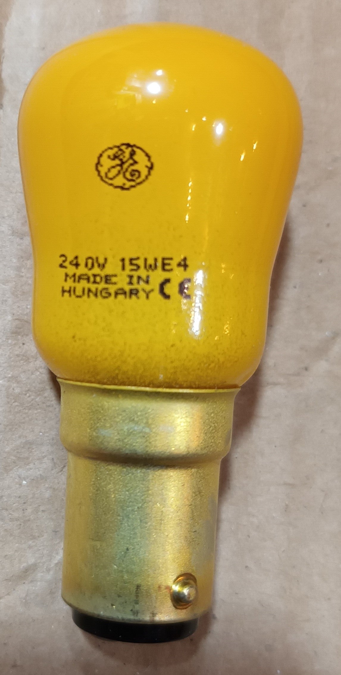 Amber Pygmy 15W SBC / B15 Small Bayonet Cap by GE TWIN PACK