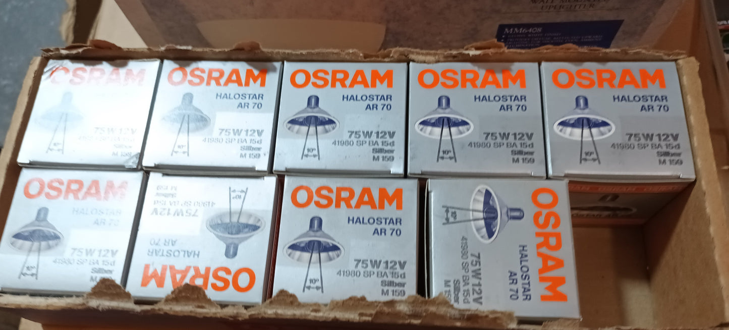 Osram M159 Halostar / Halospot 10º AR70 75watt 12v 41980 SP BA 15d