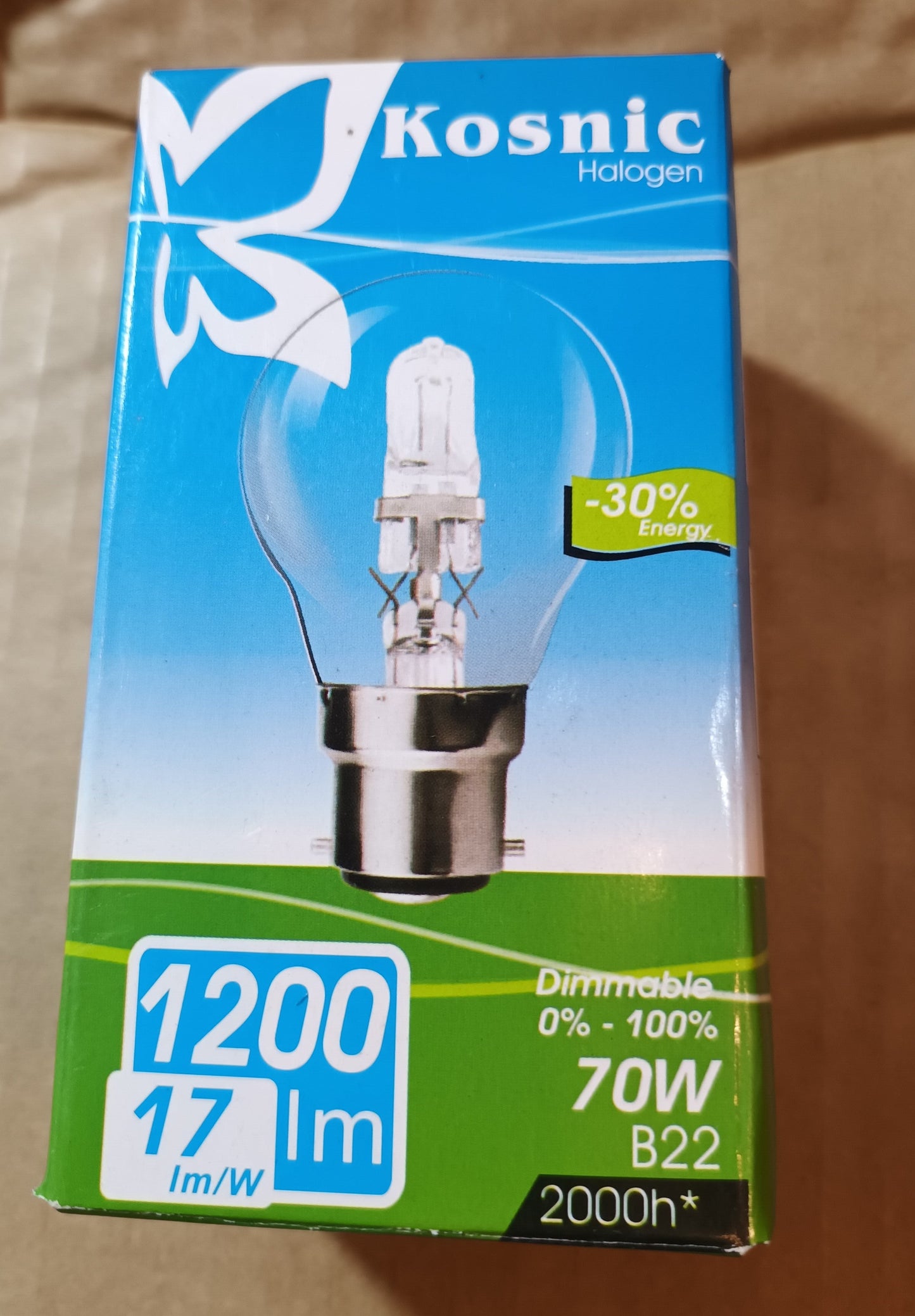 GLS Halogen Clear 70Watt ( 1200LM ) BC / B22 cap by Kosnic