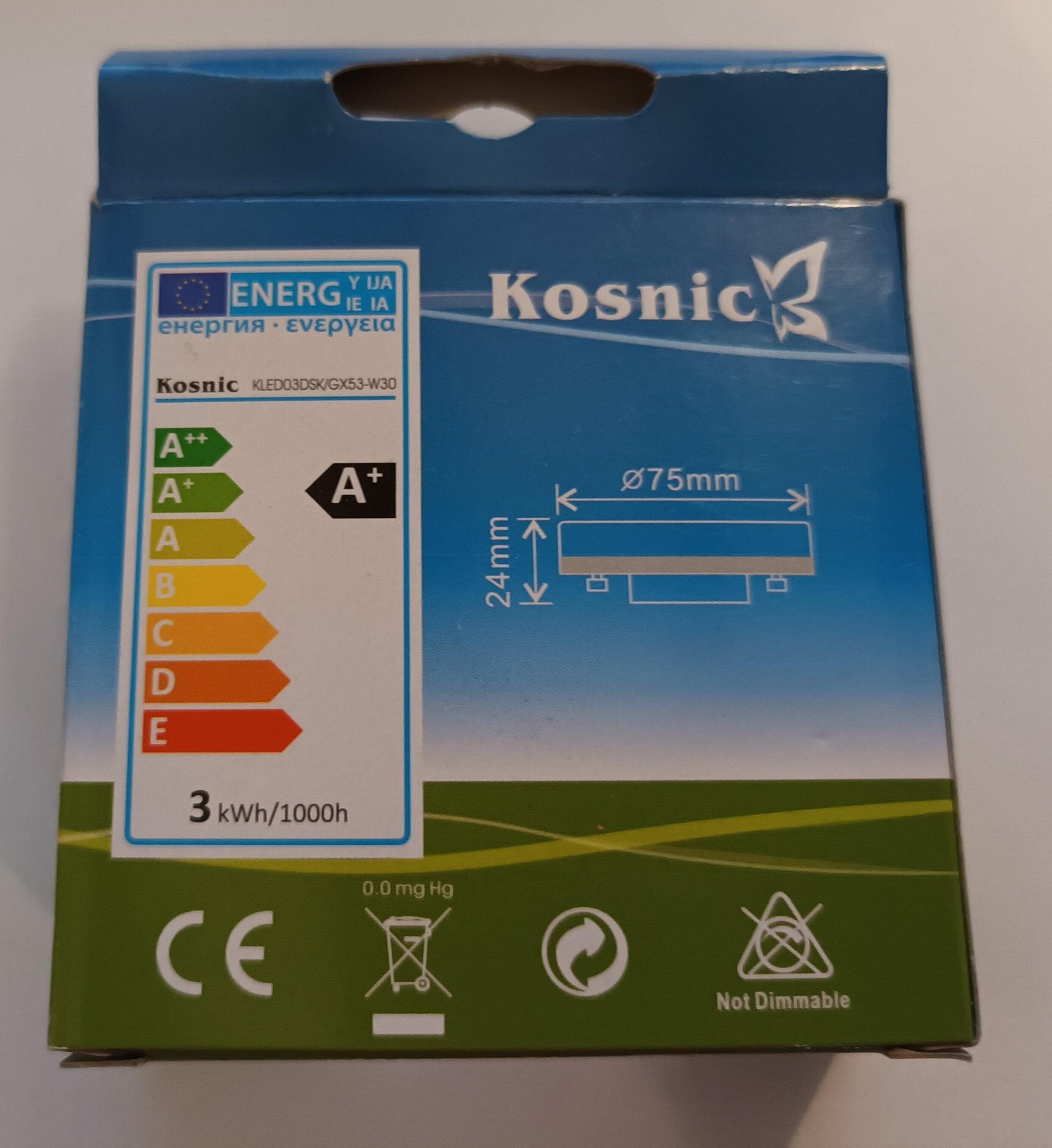 GX53 LED 3W Warm White by Kosnic - Beachcomber Lighting
