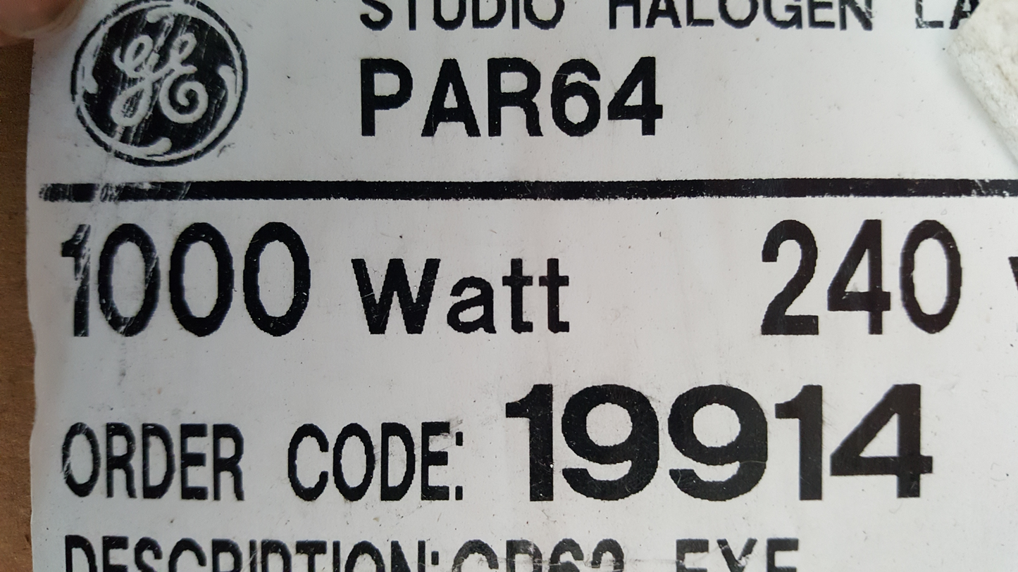 GE PAR64 Stage/Theatre Bulb 1000W - Beachcomber Lighting