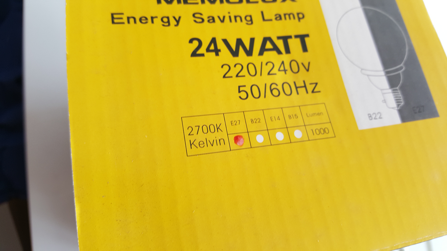 Globe Bulb 24W ES Warm White/Daylight - Beachcomber Lighting