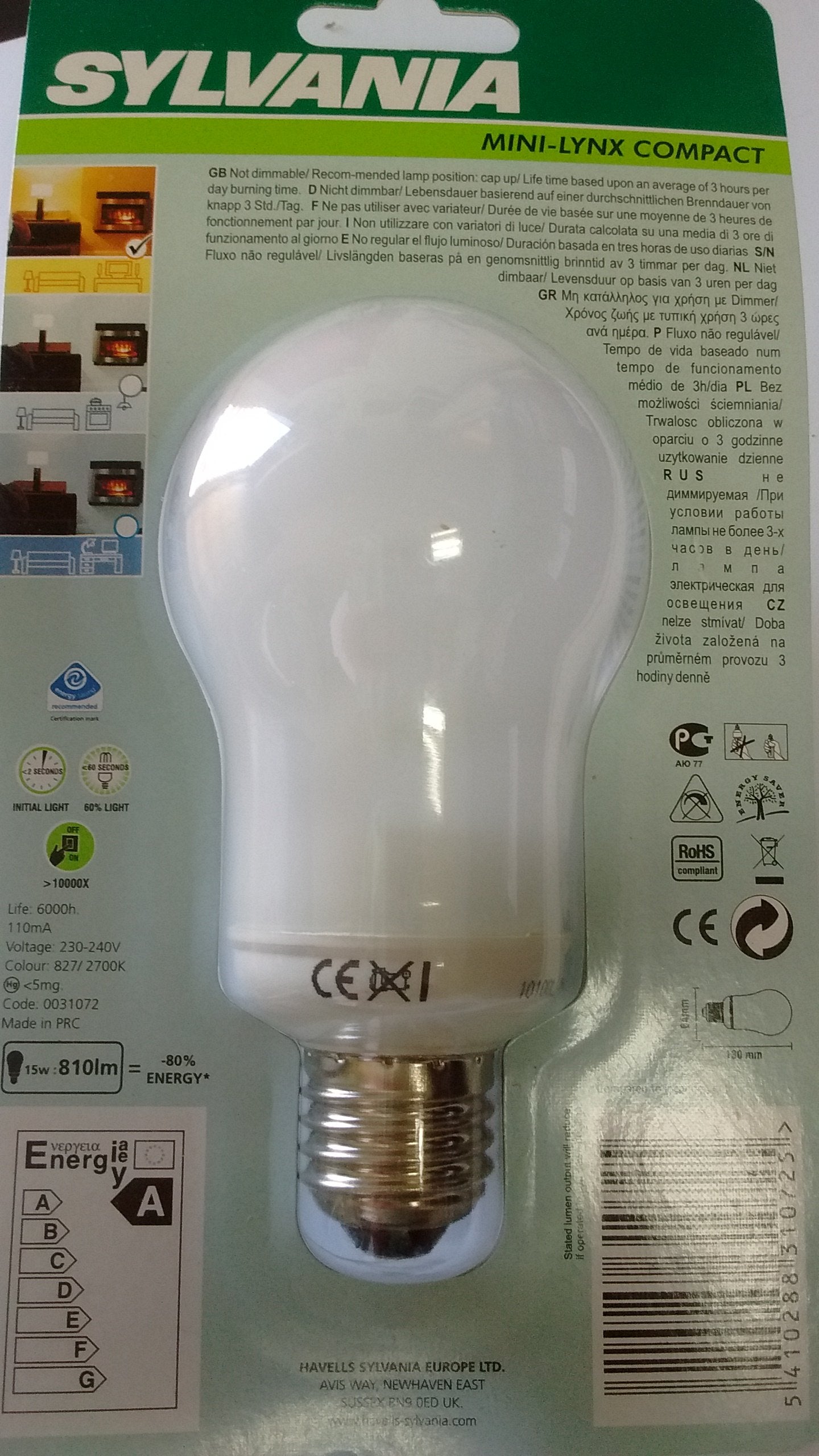 Mini-Lynx Compact 15W ES (E27) 240V Energy Saver - Beachcomber Lighting