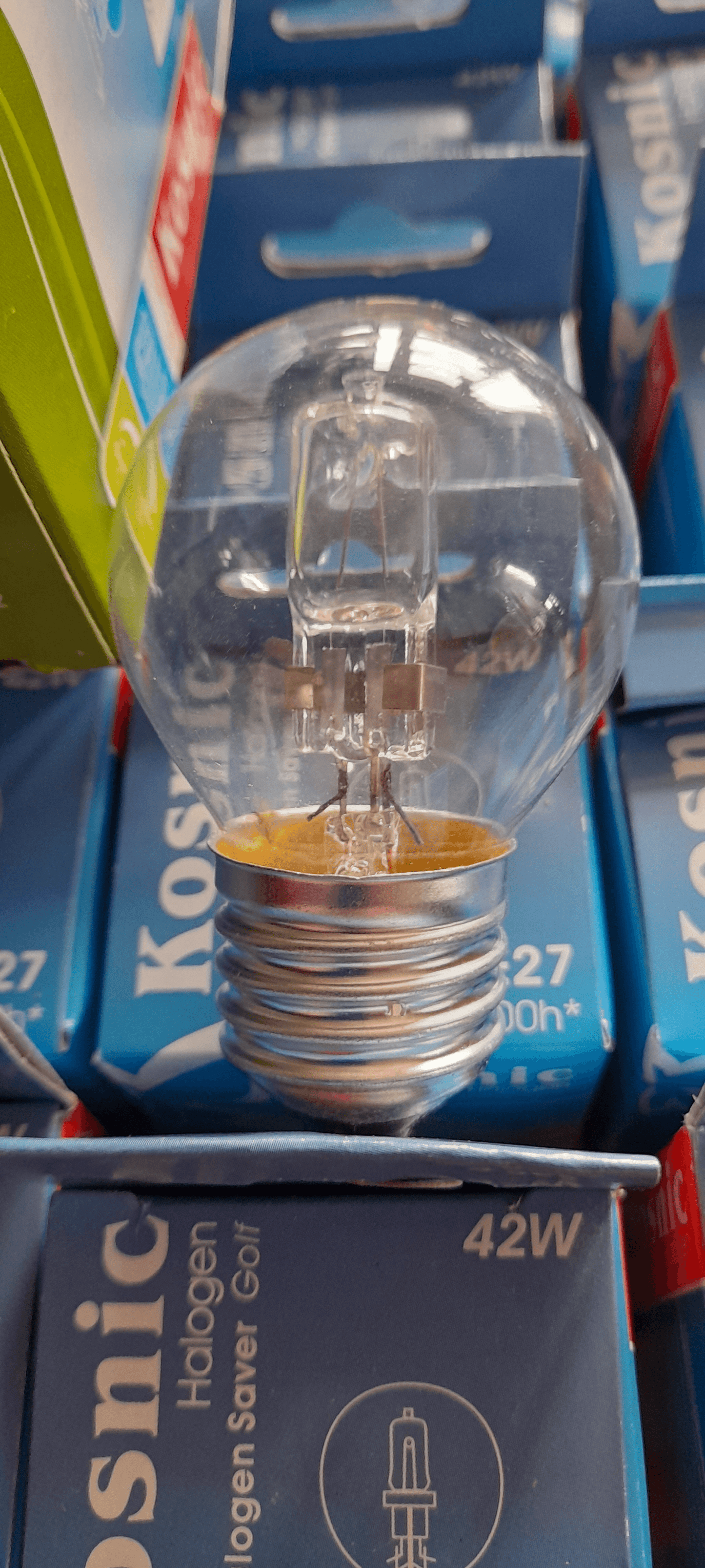 GOLFBALL HALOGEN 42W CLEAR ES / E27 CAP - Beachcomber Lighting