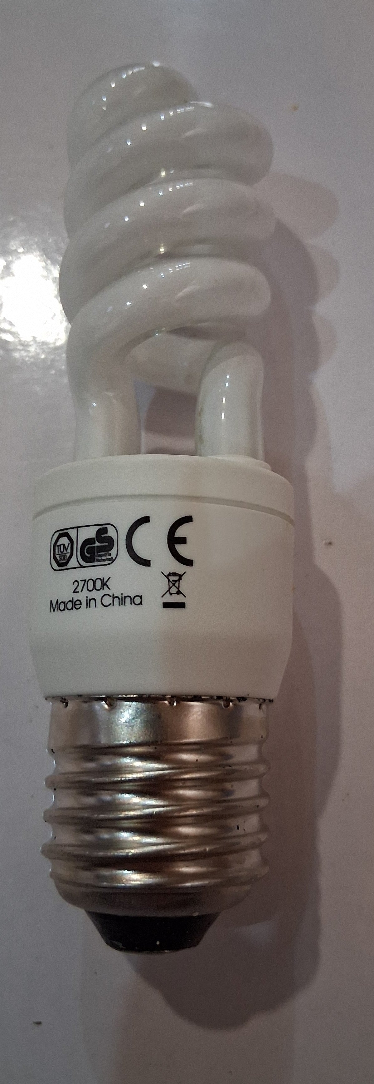 Mini Spiral CFL 7 Watts = 35w ES / E27 Warm white