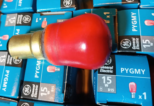 Pygmy Lamps 15W Red SBC / B15 By GE