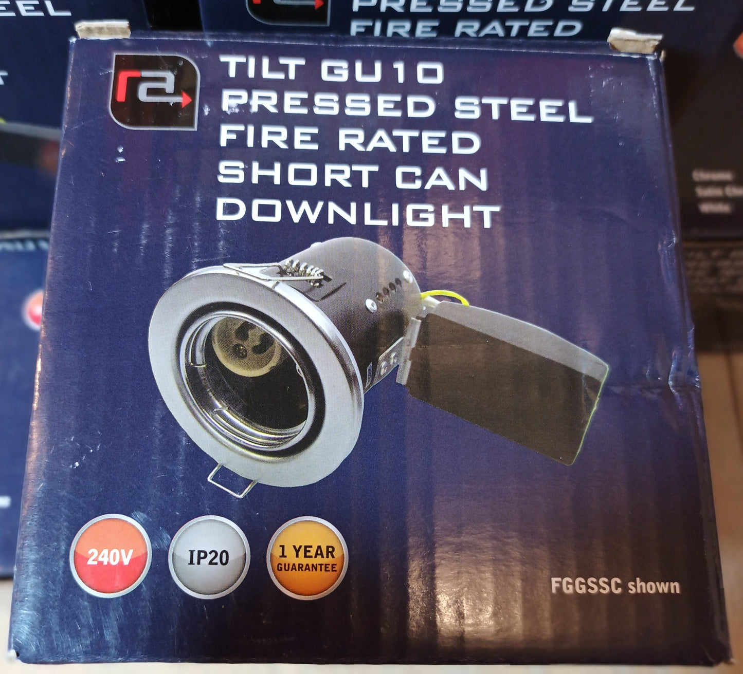 Fire Rated Gu10 Downlight Tilting In Chrome
