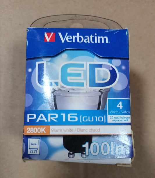 Vebatim LED GU10 4w long life 25,000h warm white
