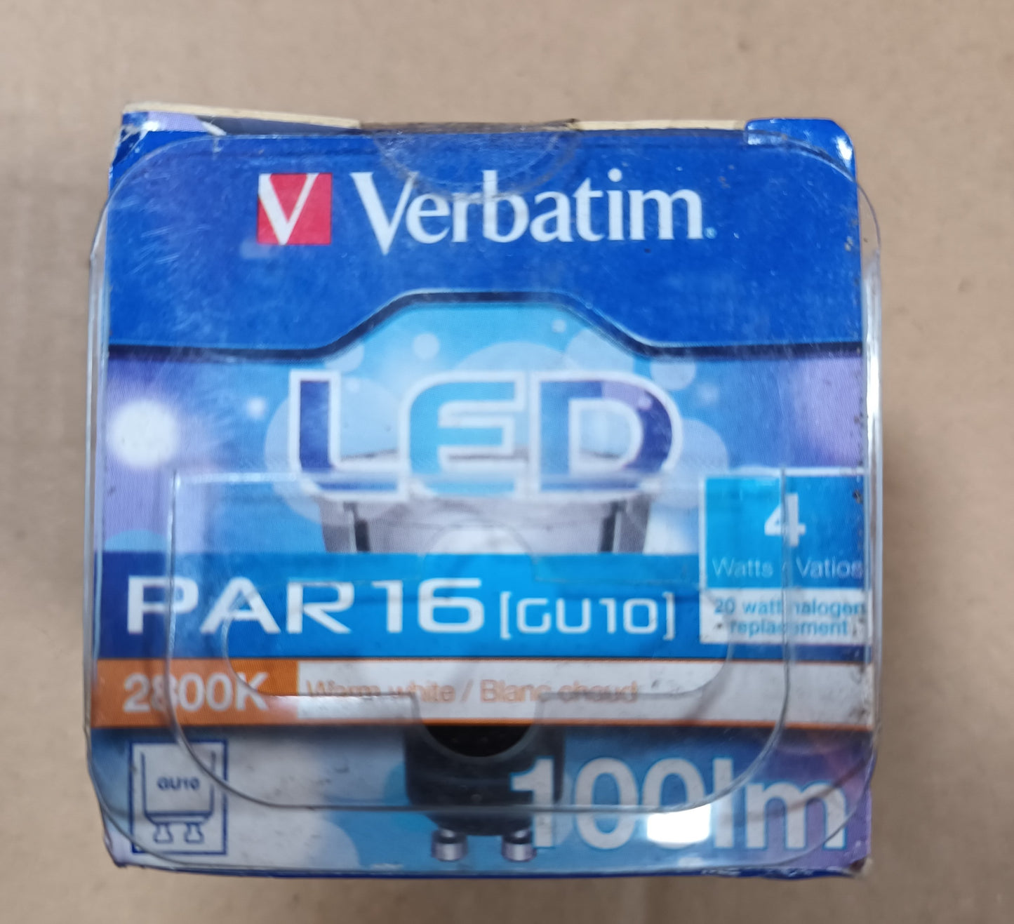 Vebatim LED GU10 4w long life 25,000h warm white
