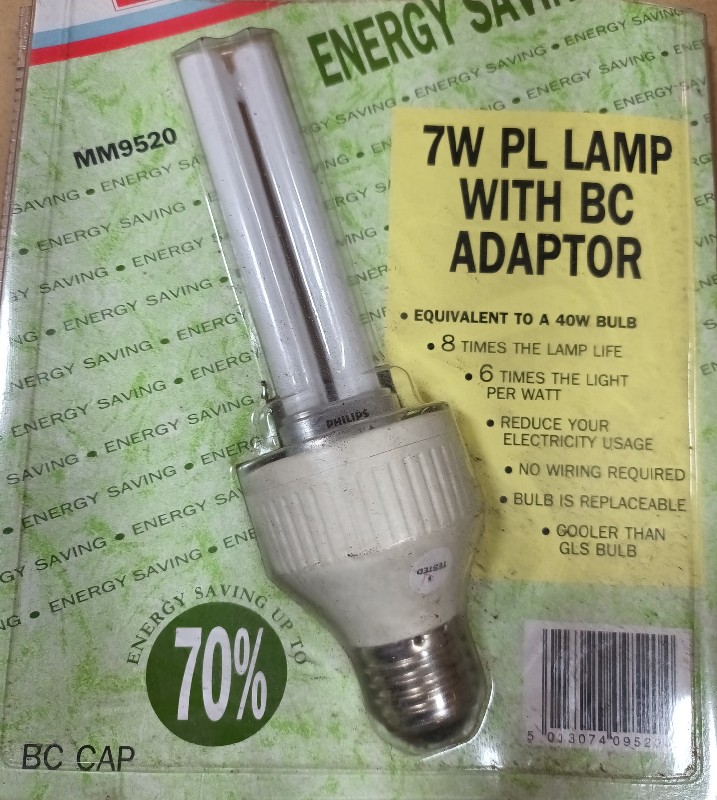 2 x  Adaptors for PL type lamps One BC & One ES