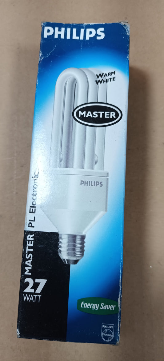 Philips Master CFL 27w warm white E27 / ES cap long life 15,000h
