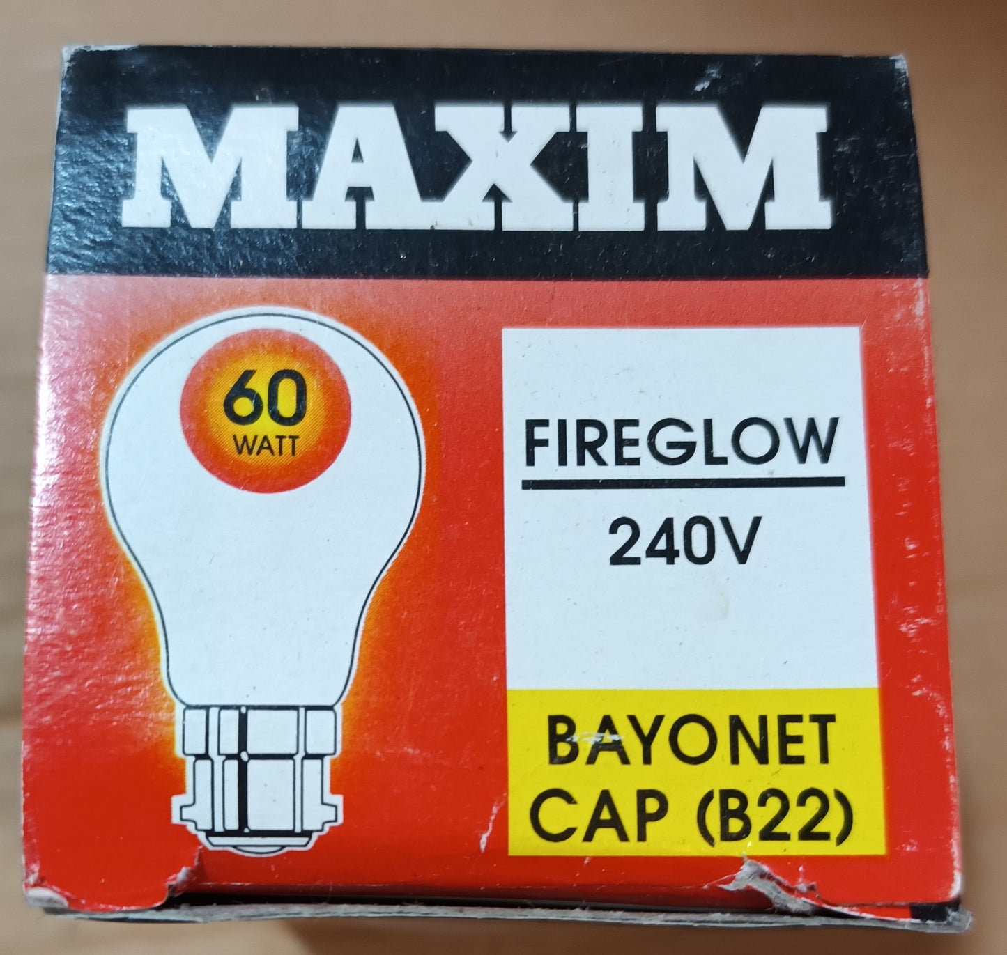 Maxim Fireglow Red 60W BC/B22