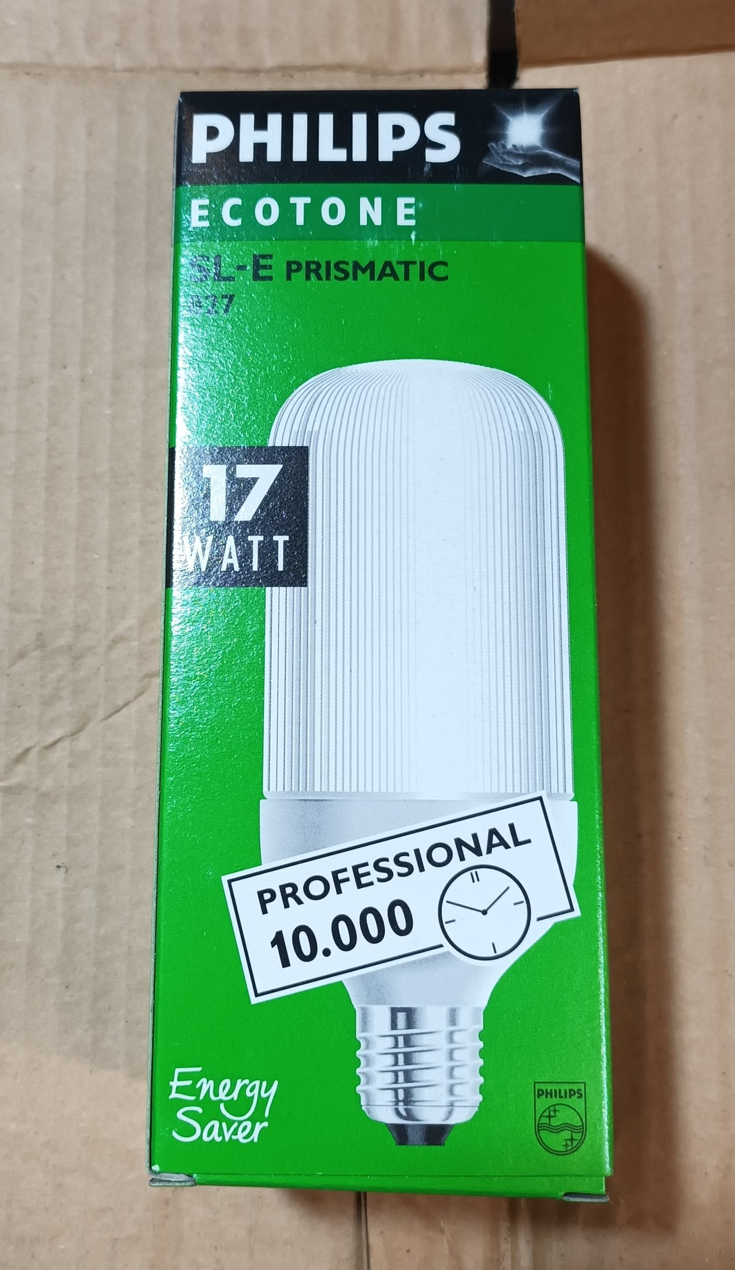 Philips sl-e Prismatic 17 watts = 75w ES / E27 warm white