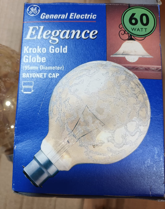 Kroko Gold G95 Globe 60w BC / B22 by GE
