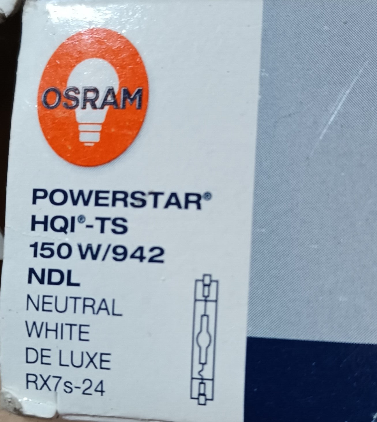 Powerstar 150watts HQI-TS NDL RX7s-24 NDL 942 / cool white by Osram
