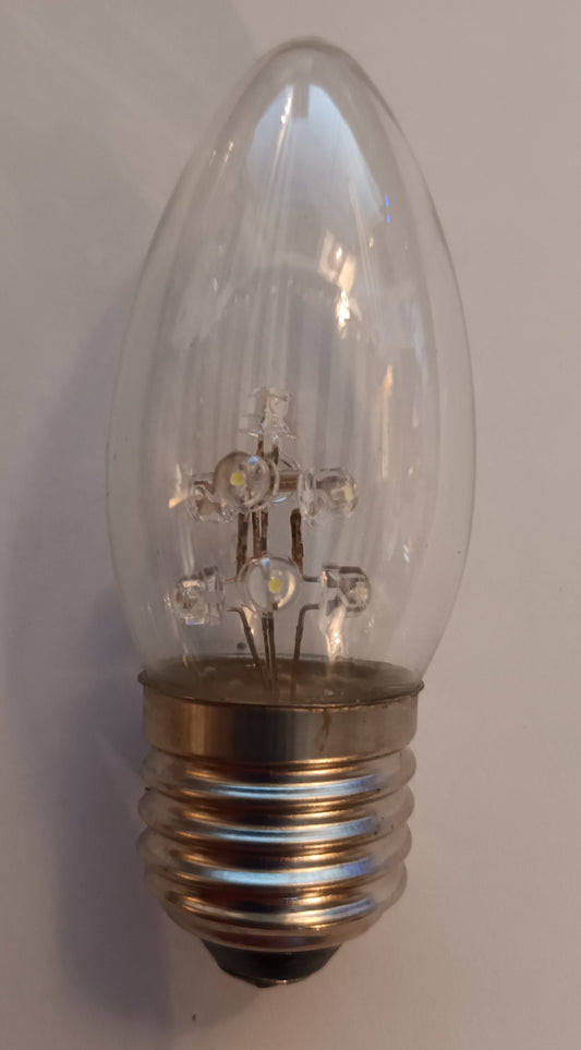 LED Candle 1W ES/E27 White Energy Saving Light Bulb