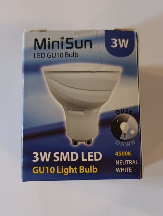LED GU10 Dusk Till Dawn 3 watt cool white 50,000h