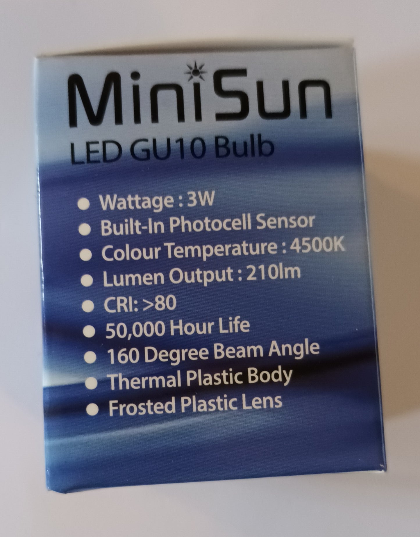 LED GU10 Dusk Till Dawn 3 watt cool white 50,000h