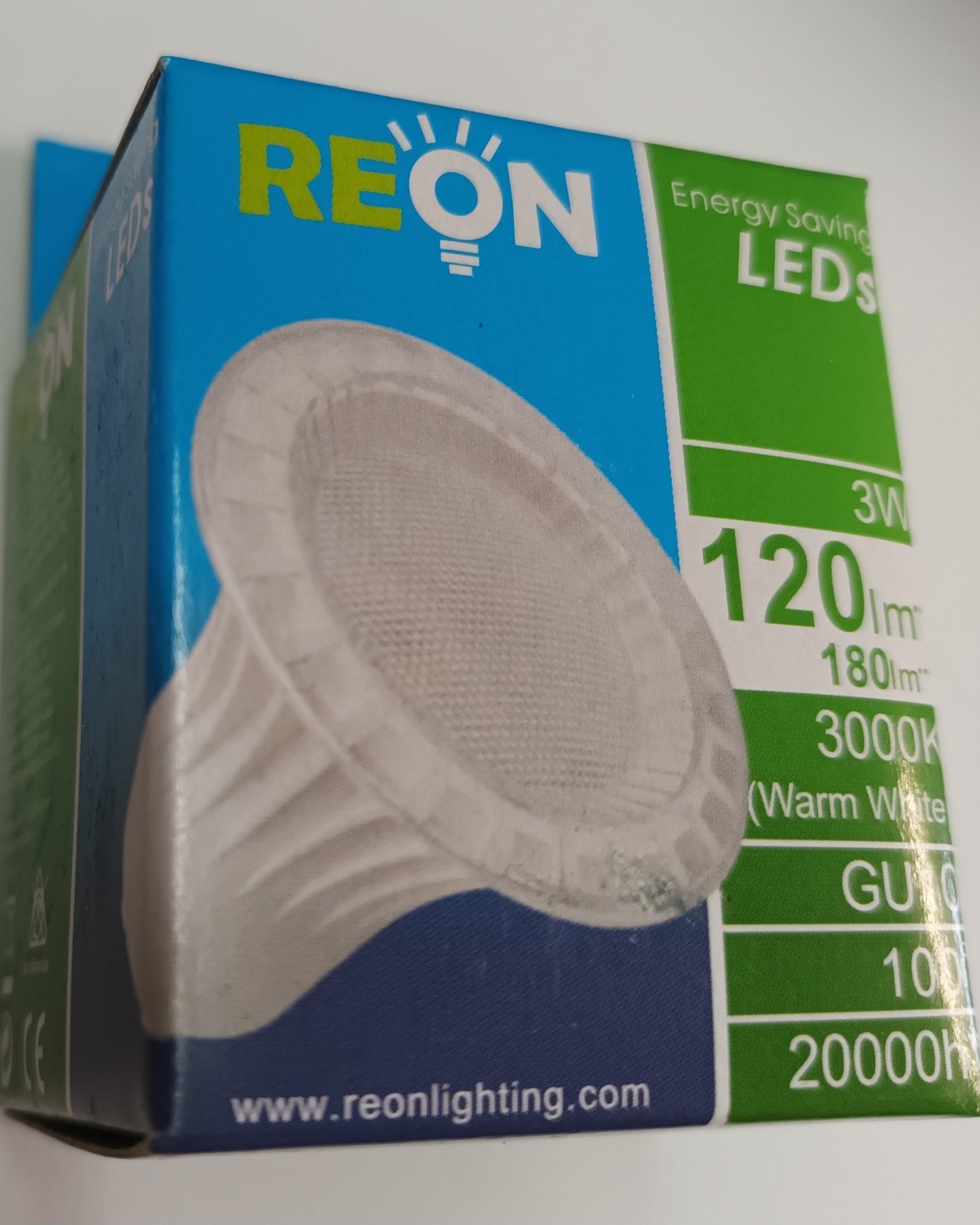 Reon GU10 3WATT = 120lm LED Warm White 20,000hrs pack of ten