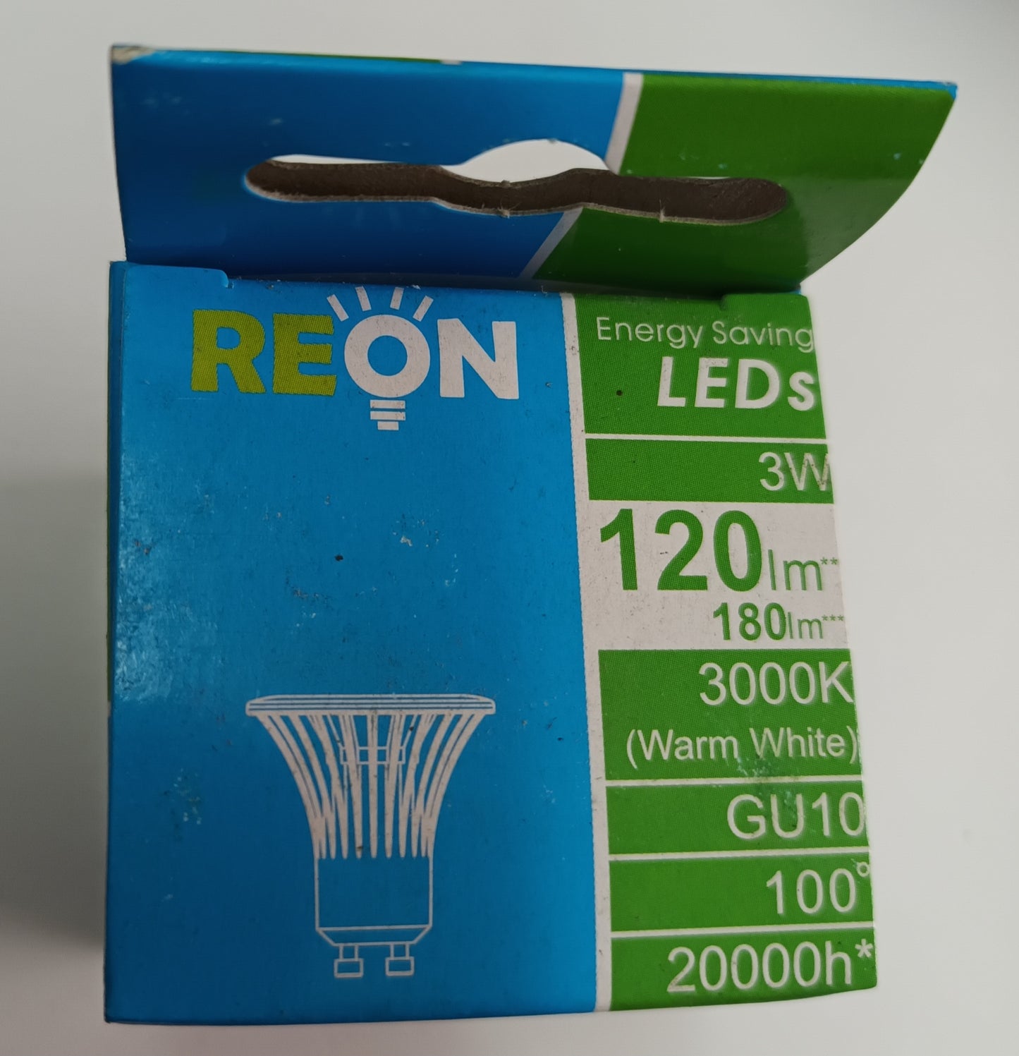 Reon GU10 3WATT = 120lm LED Warm White 20,000hrs pack of ten