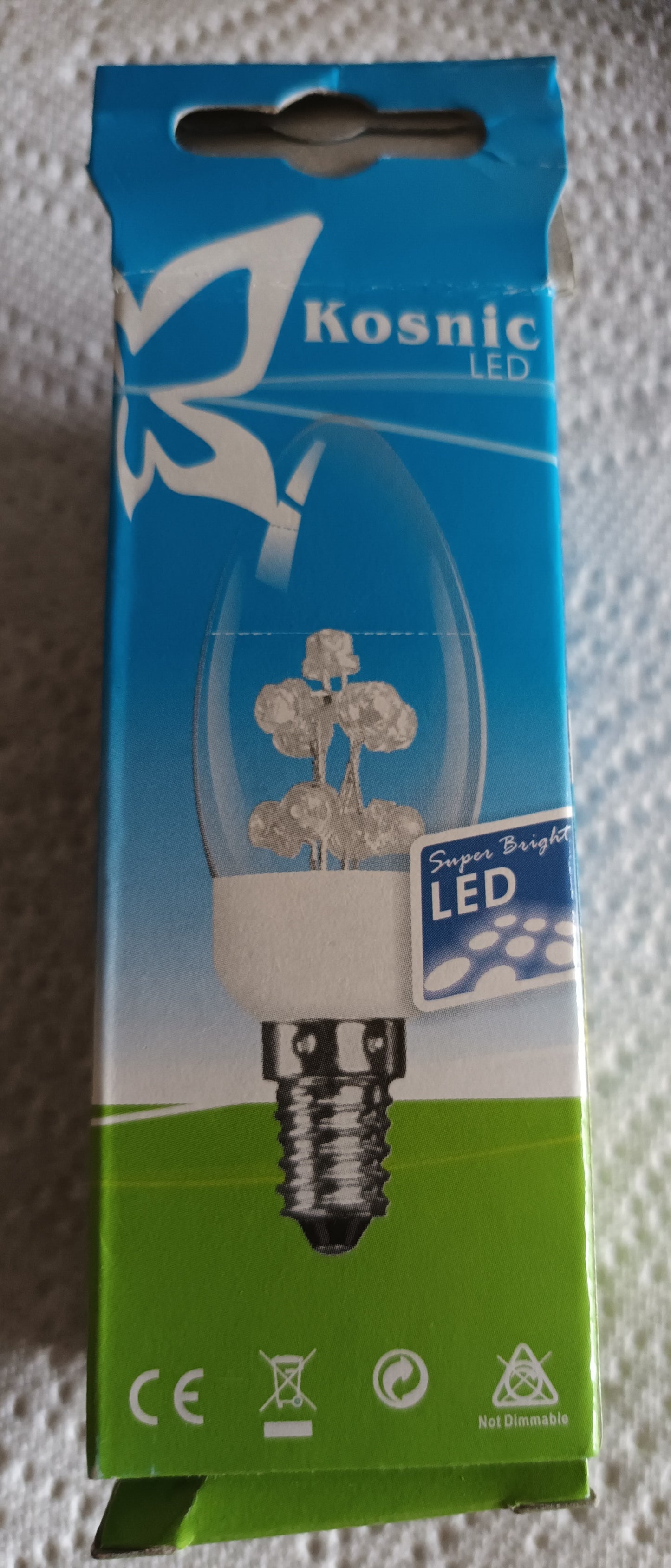 LED Candle 1 watt ses / E14 Daylight  star tree type Pack of 5