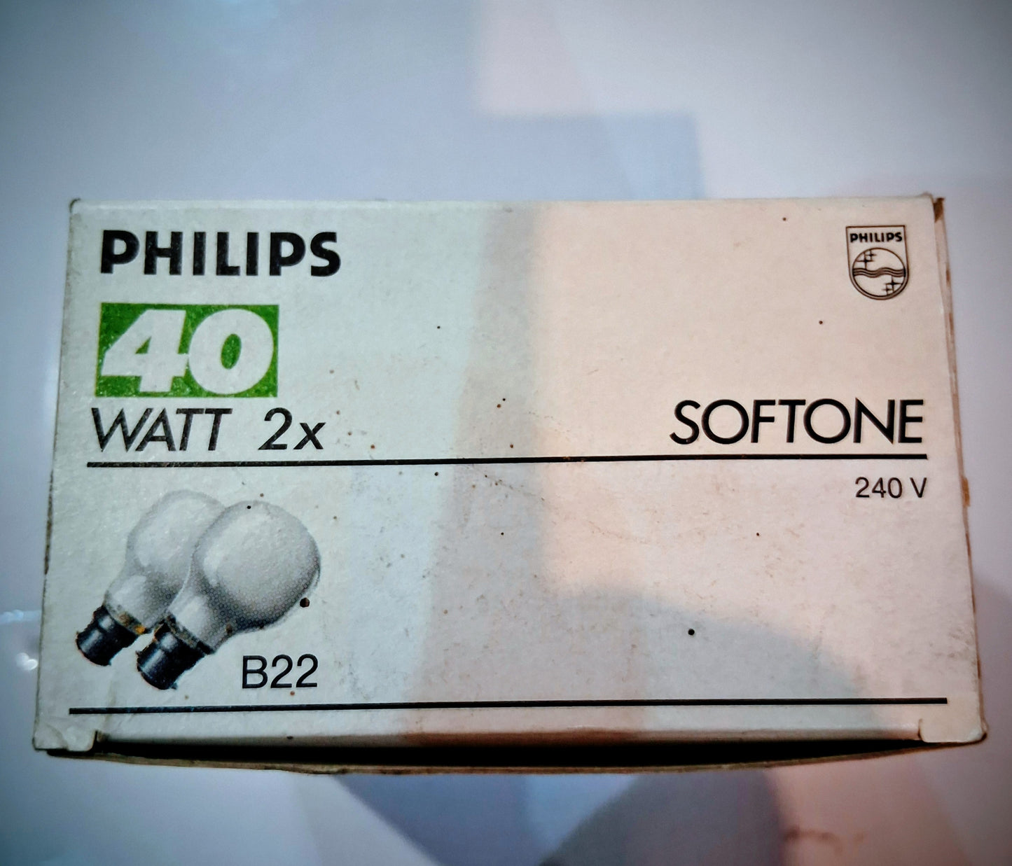 Philips Softone white 40 watt BC / B22 Twin Pack made in Holland