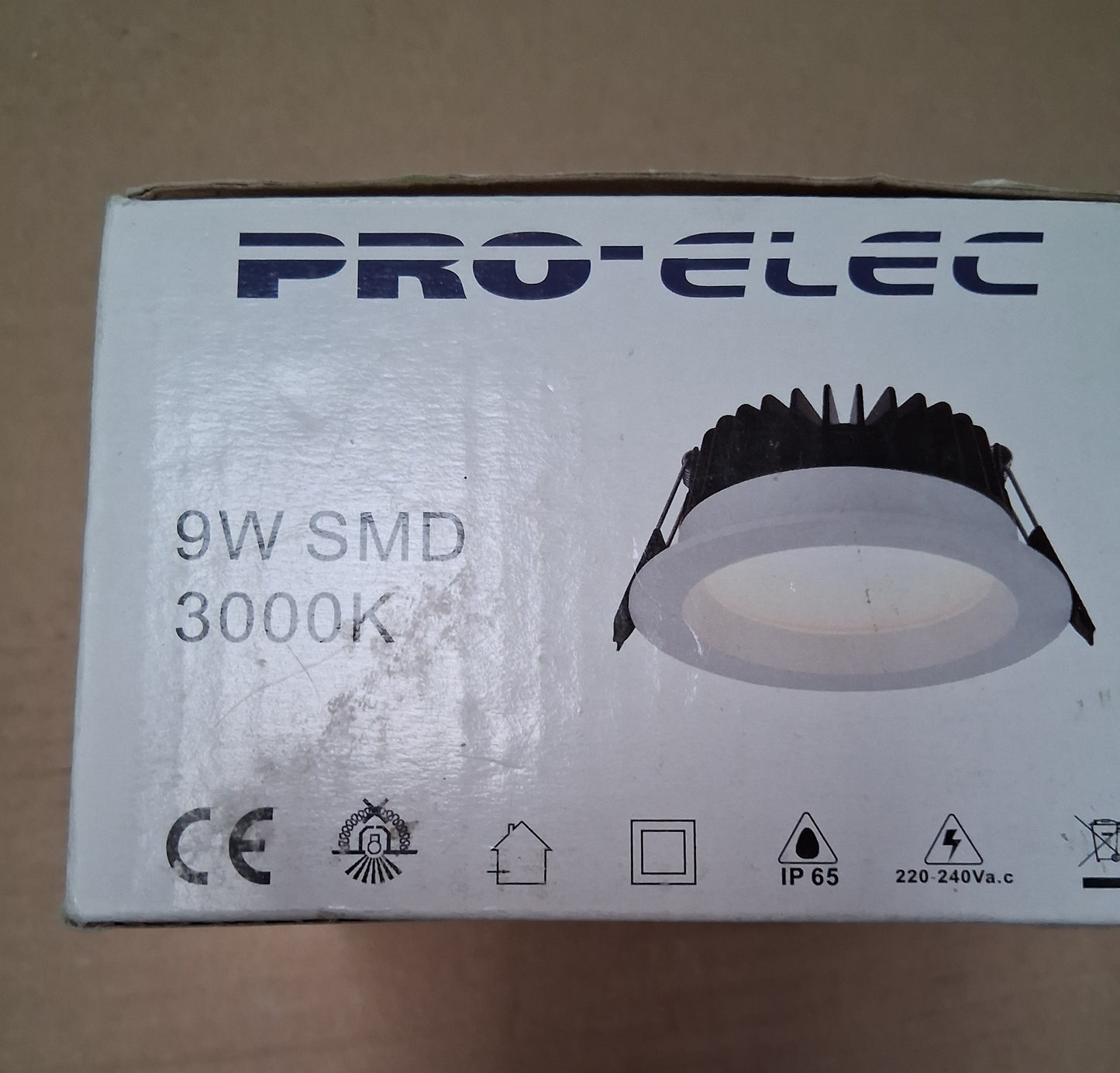 LED Recessed downlight 9 watts cob matt white 3k / warm white pack of 2