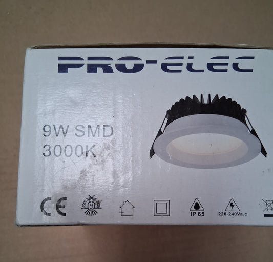 LED Recessed downlight 9 watts cob matt white 3k / warm white pack of 2