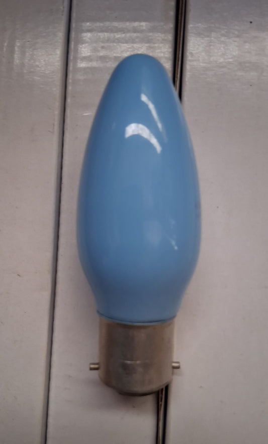 Candle light blue BC / B22 40 Watt GE