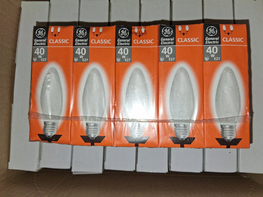 40 Watt candle  opal ES / E27 by GE from £1.95