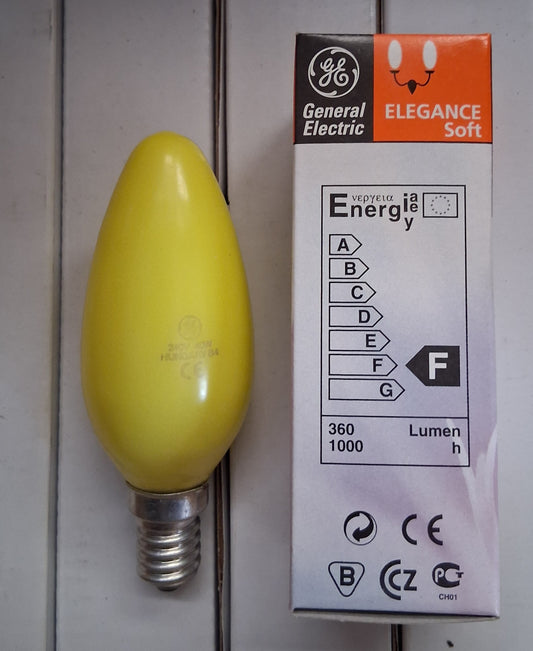 yellow candle ses / E14 40 Watts
