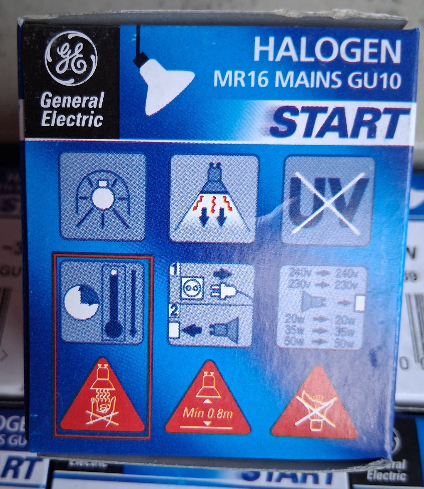 GE GU10 20 watts halogen 1500 hours 36deg from £1.35