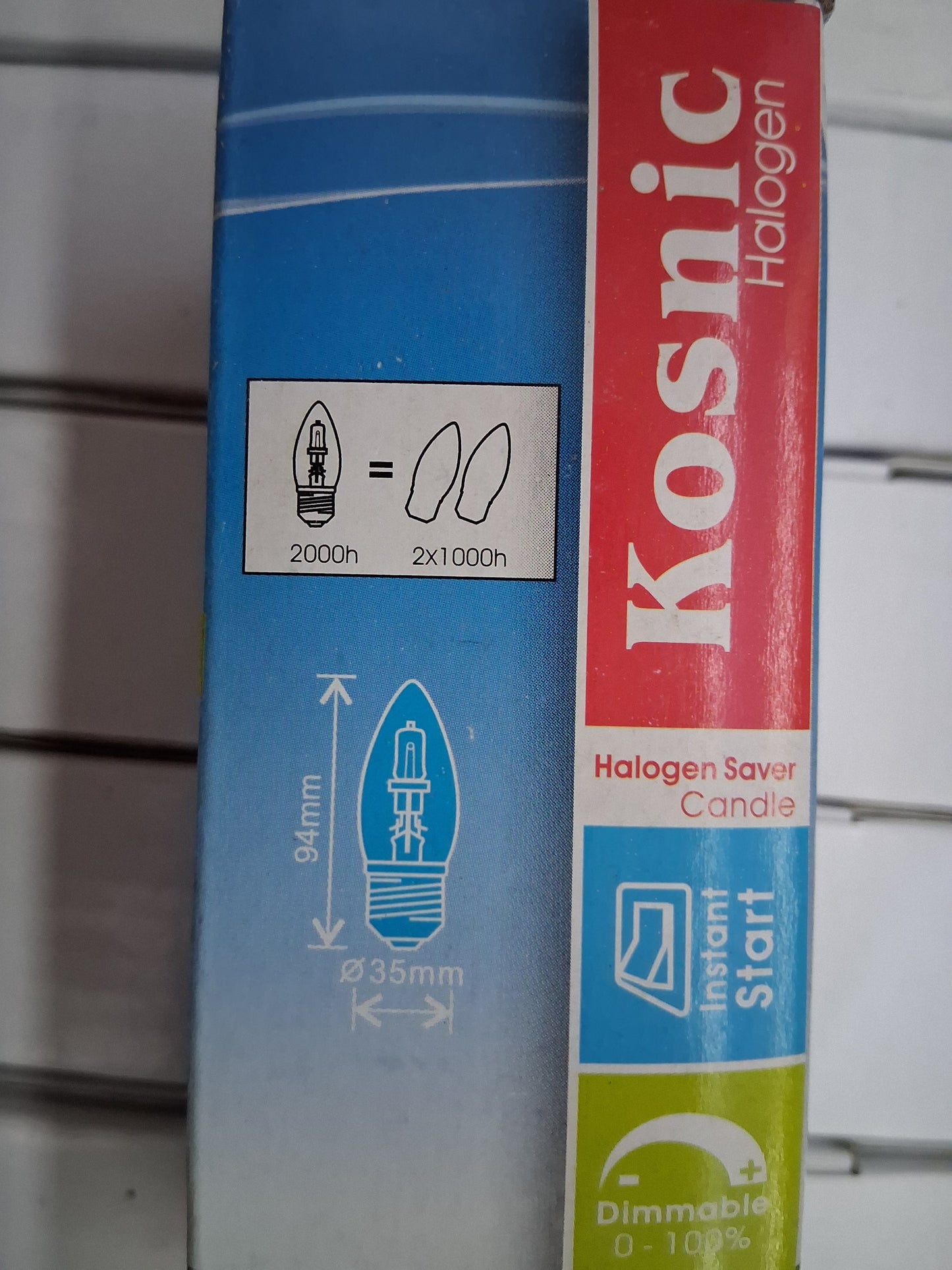 28 WATT CANDLE HALOGEN ES / E27 clear by Kosnic