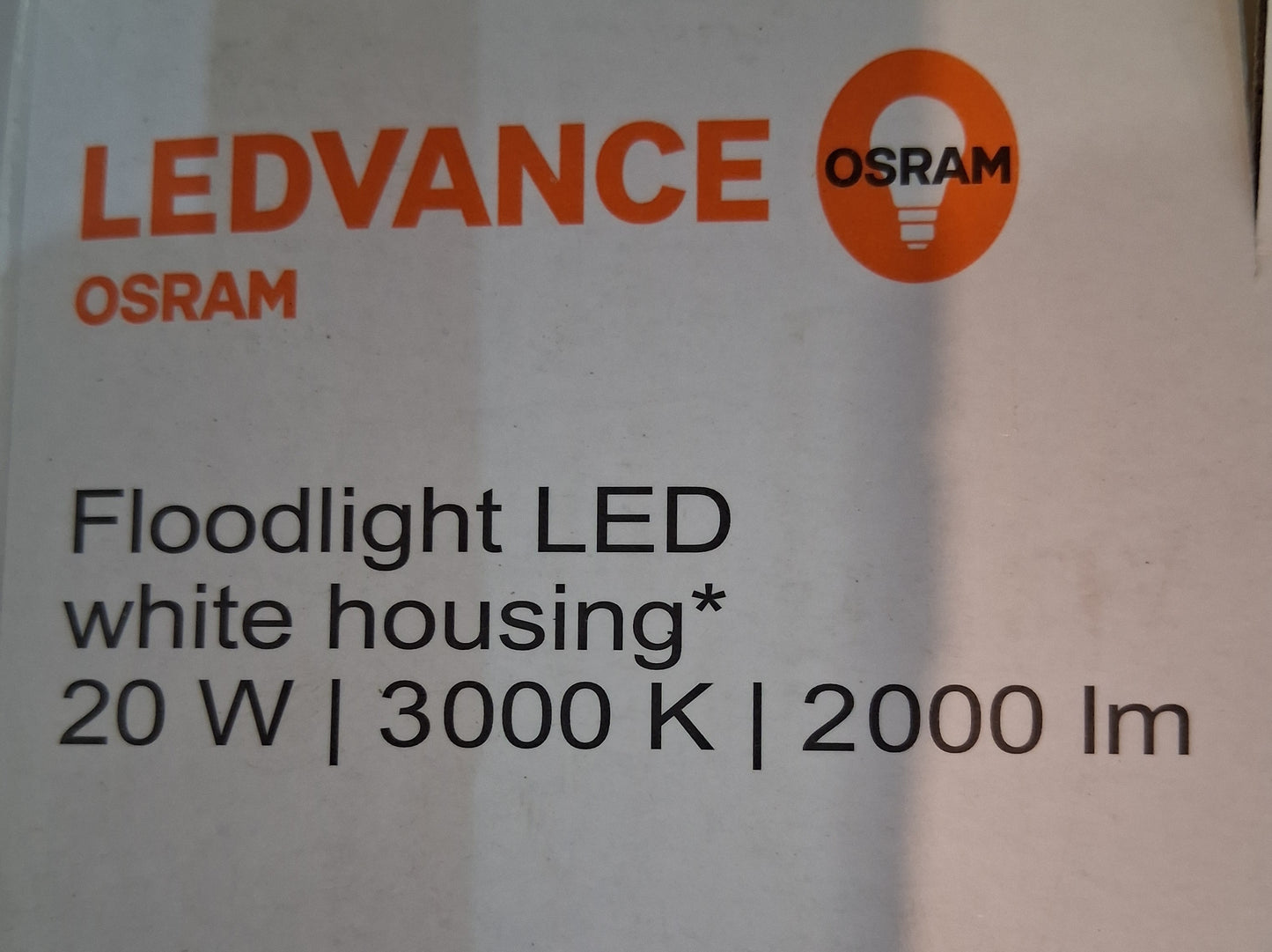 Floodlight White Osram LED 20 Watt / warm white 3000K  IP65 2000lm from £22