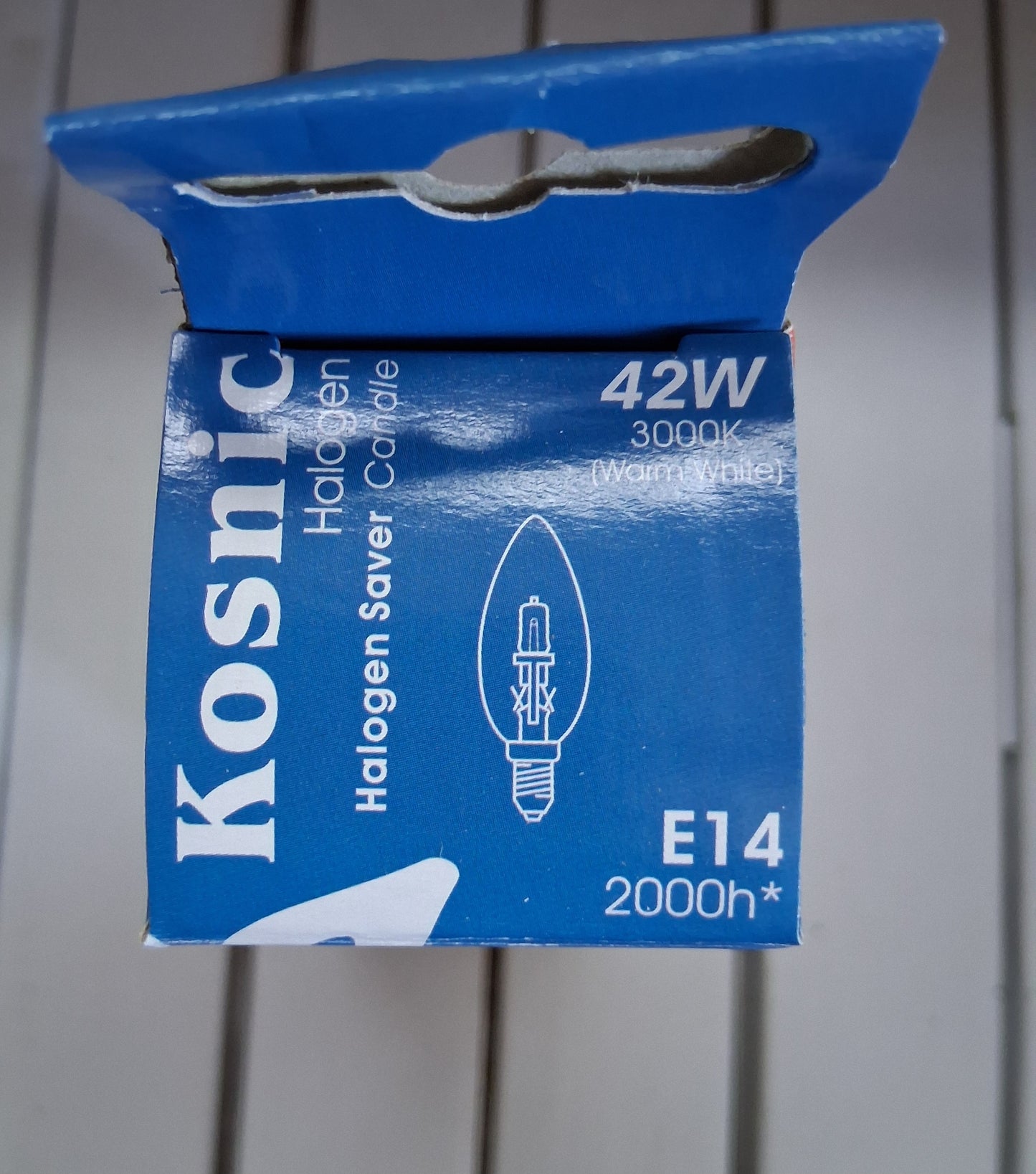 Candle 42 watt SES / E14 Clear halogen by Kosnic