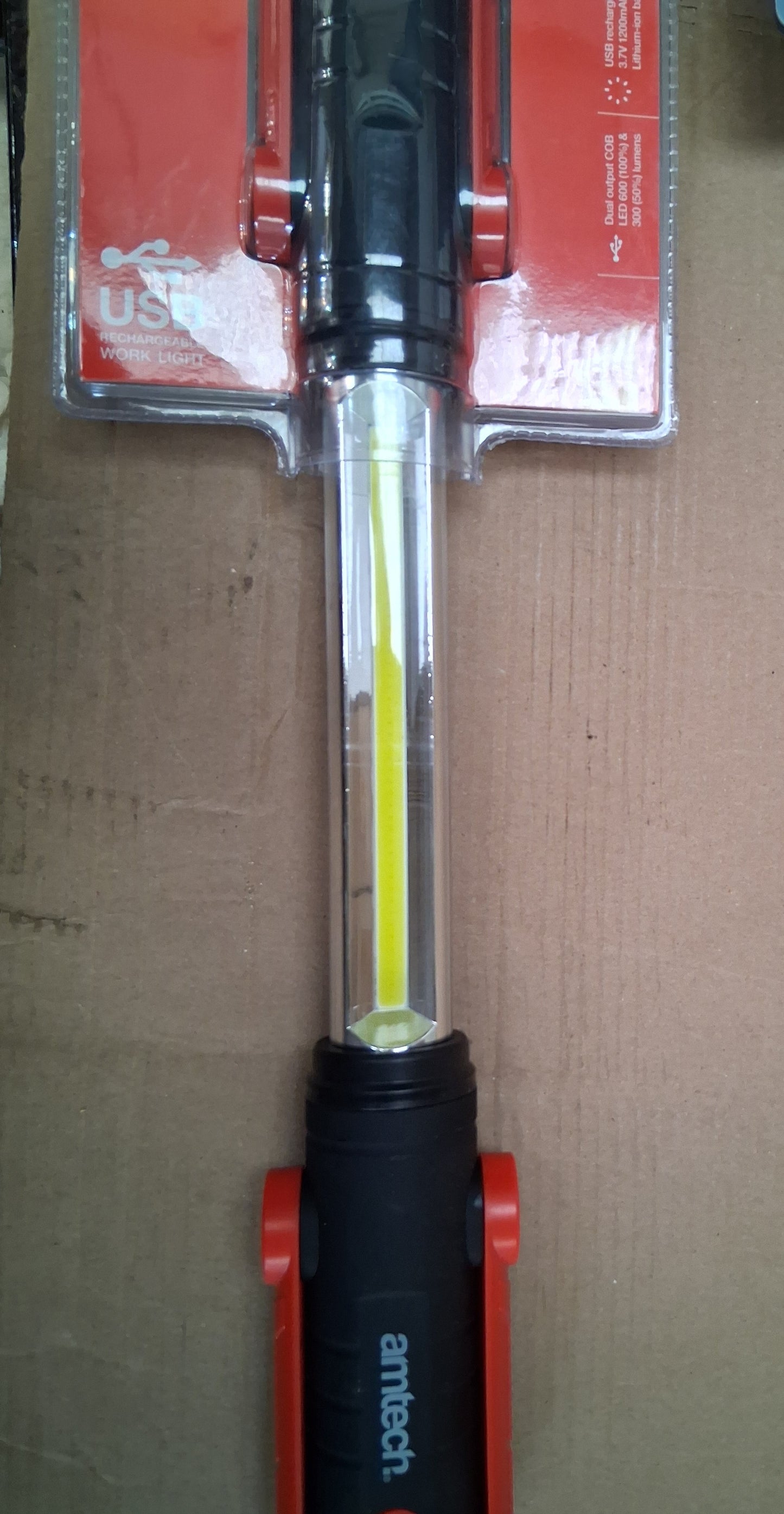 10 watt work light usb rechargeable by amtech