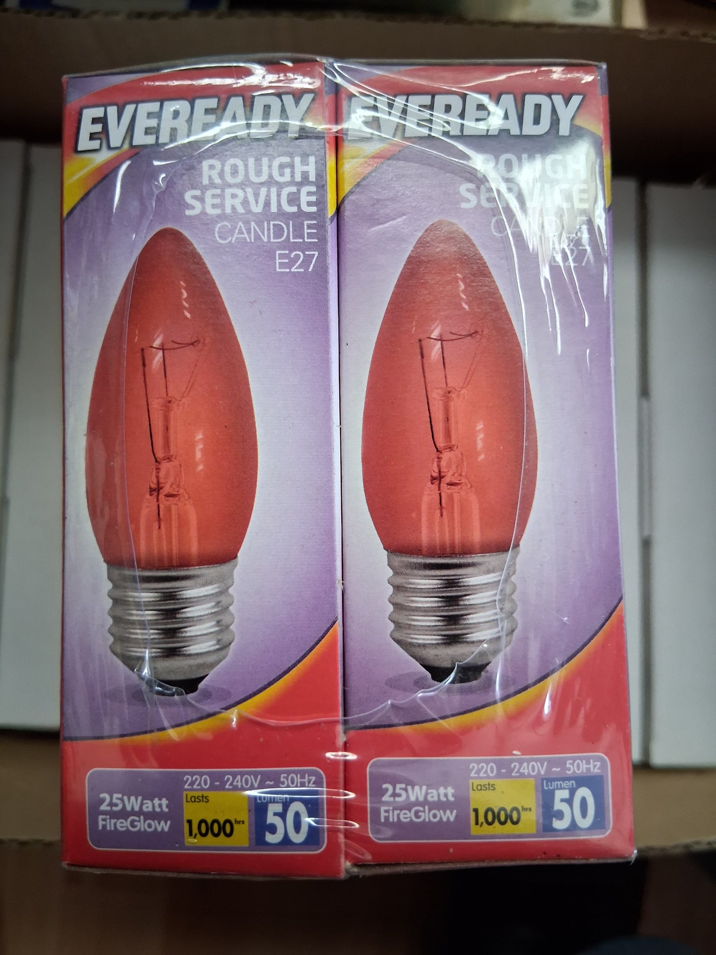 Candle fireglow 25 watts ES / E27 By Eveready pack of ten