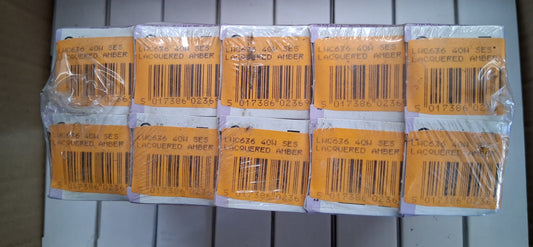 Candle amber 40 watts ses / E14 PACK OF TEN