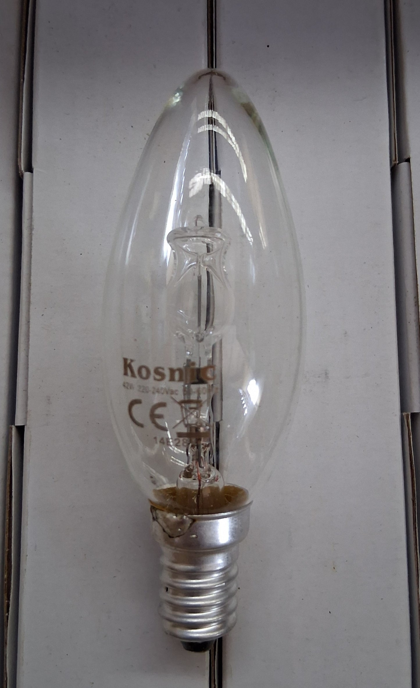 Candle 42 watt SES / E14 Clear halogen by Kosnic