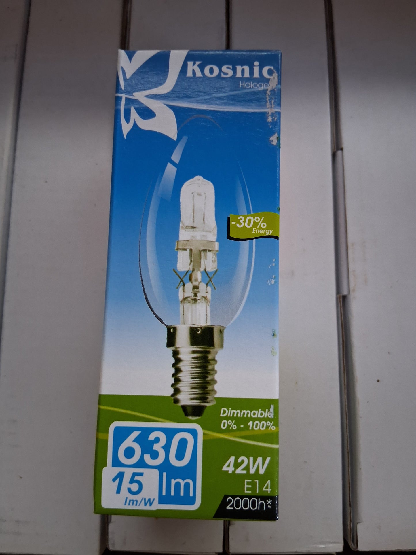 Candle 42 watt SES / E14 Clear halogen by Kosnic